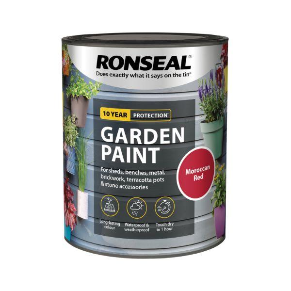 Ronseal Garden Paint Moroccan Red 750Ml