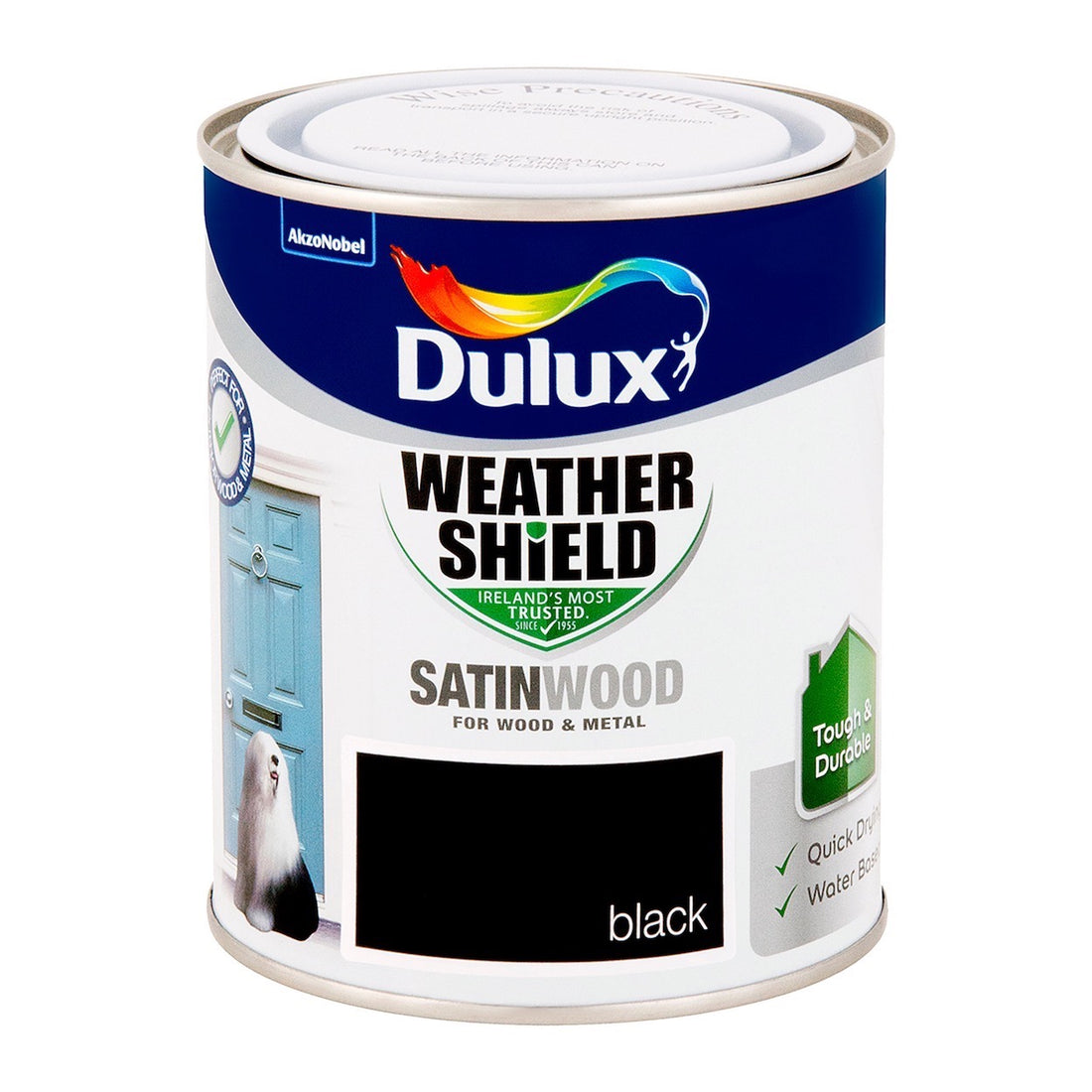 Dulux Weathershield Exterior Satin Black 750Ml