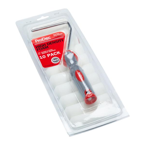 10 Pack 4" Foam Mini Roller & Frame