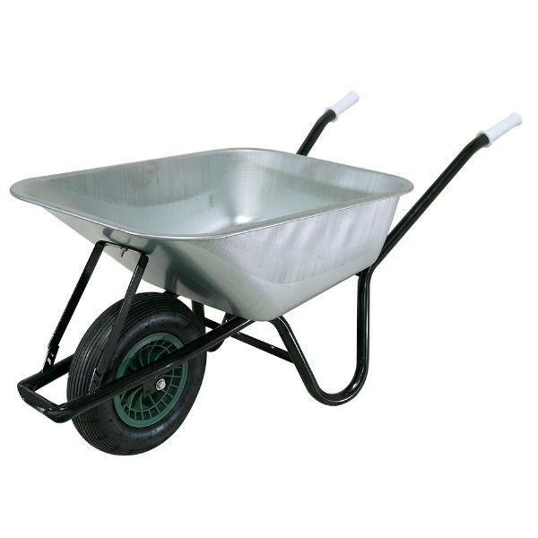 Build It Galvanised Wheelbarrow 100L Grey