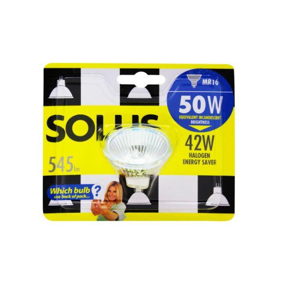 Solus 50W=42W MR16 Halogen E/Save