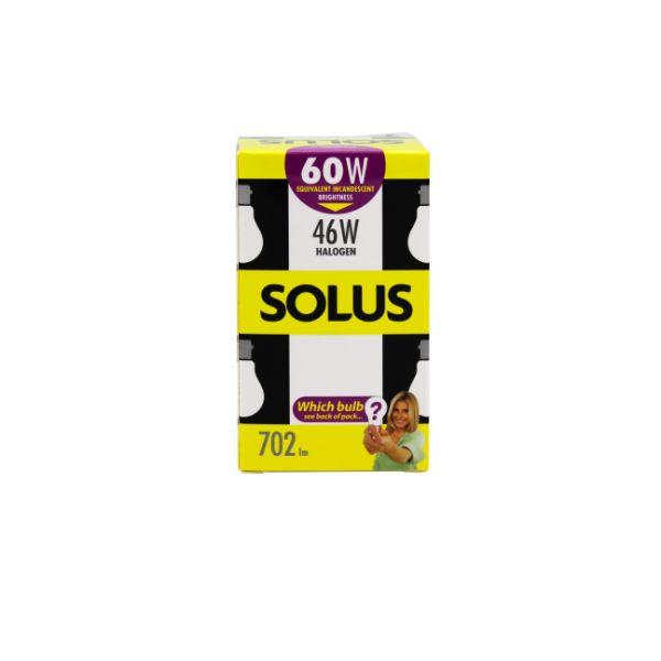 Solus 60W=46W BC Clear A55 Halogen E/Save