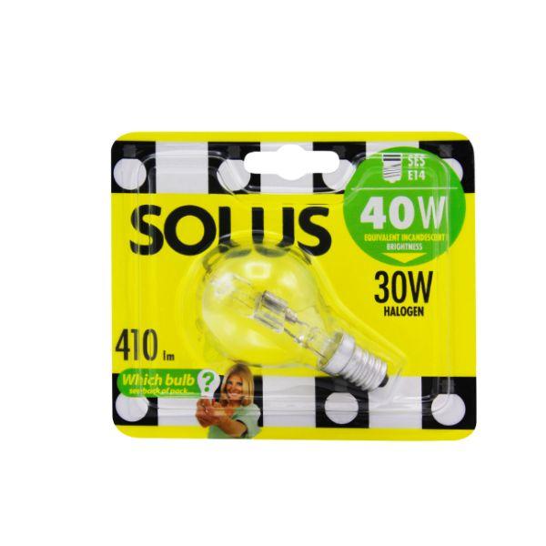 Solus 40W=30W SES Clear Round Halogen E/Save