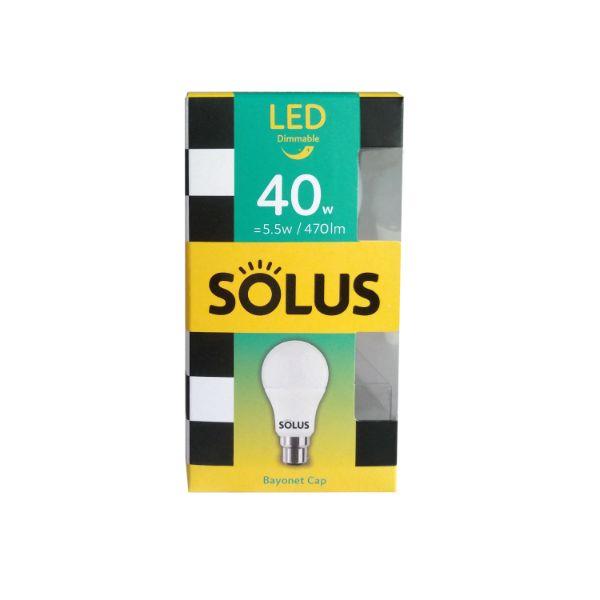 Solus 40W=6W BC SMD A55 LED DIMM