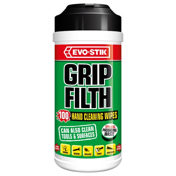 Evo-Stik Grip Filth Wipes (100Pk)