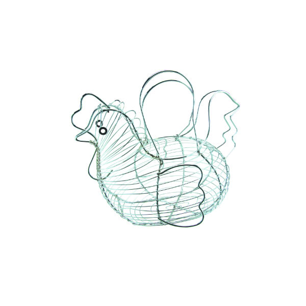 Apollo Chrome Basket Hen For Eggs