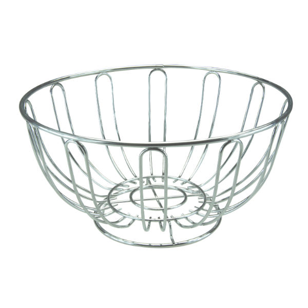 Apollo Chrome Fruit Bowl Round 24x12cm