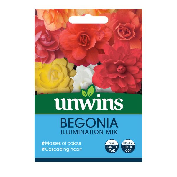 Unwins Seed Packet Begonia Illuminations Mix