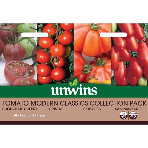 Unwins Seed Packet Tomato Modern Classic Collection 4 In 1
