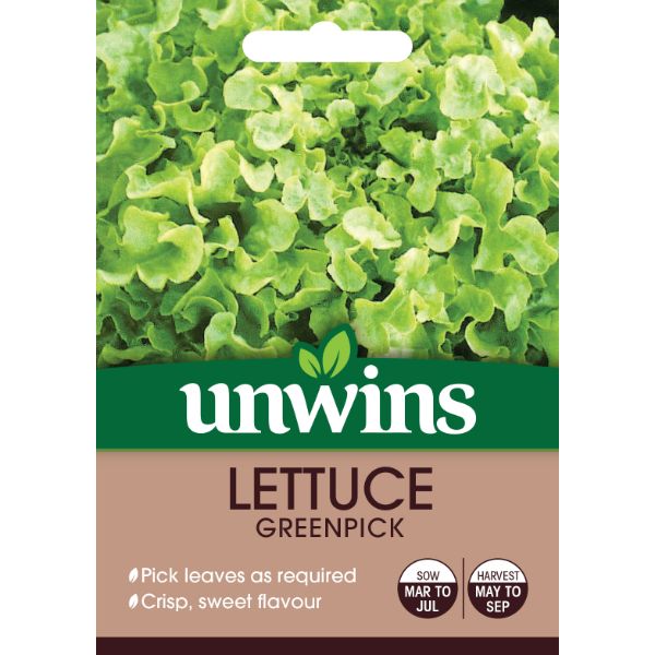 Unwins Seed Packet Lettuce Greenpick