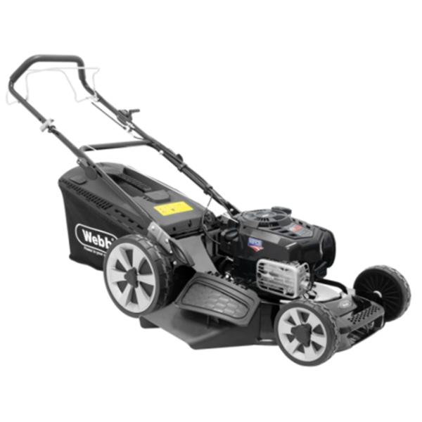 Webb Pro 53cm Alloy Deck Disc Blade Self Propelled B&S 163CC Petrol Rotary Lawnmower