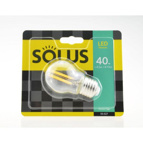Solus 40W=4.5W ES Clear G45 Round LED XCROSS