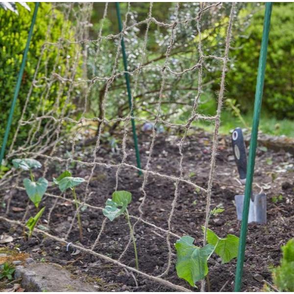 Smart Garden Ecojute Pea &amp; Bean Netting - Natural 120Mm Mesh 1.8 X 1.8M