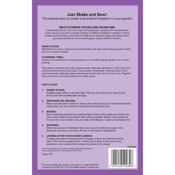 Wild Flowers Woodland Shade Mix