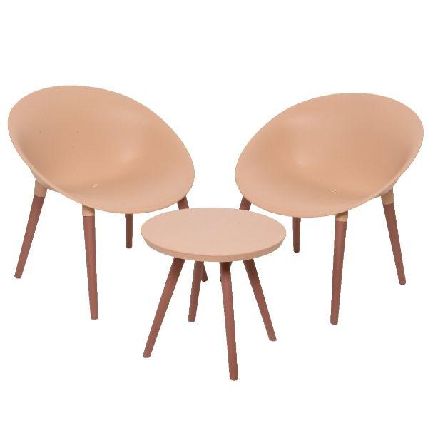 Marbella Bistro Set Outdoor Vintage Pink