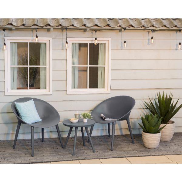 Marbella Outdoor Bistro Furniture Set Anthracite