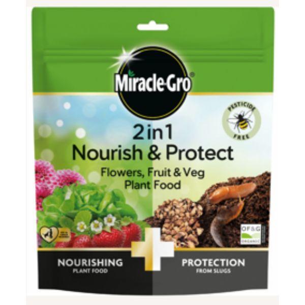 Miracle-Gro 2 In 1 Nourish & Protect Plant Food & Slug Barrier 1Kg