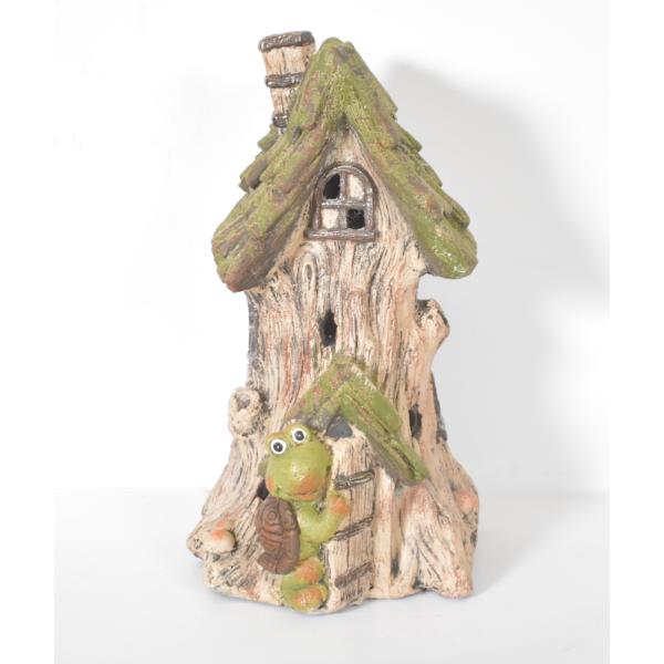 Fairy-House Frog Ornament D31H50
