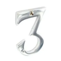 Securit Hardware Chrome Numeral No. 3