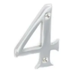 Securit Hardware Chrome Numeral No. 4