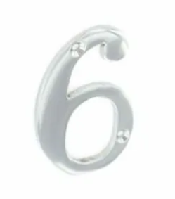 Securit Hardware Chrome Numeral No. 6