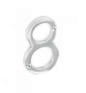 Securit Hardware Chrome Numeral No. 8