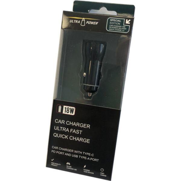 Ultrapower Fast Charge Usb-C & Usb Car Charger