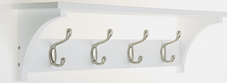 Headbourne 4 Black Hat & Coat Hooks On Shelf Unit