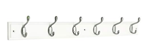 Headbourne 6 Black Hat & Coat Hooks On Shelf Unit