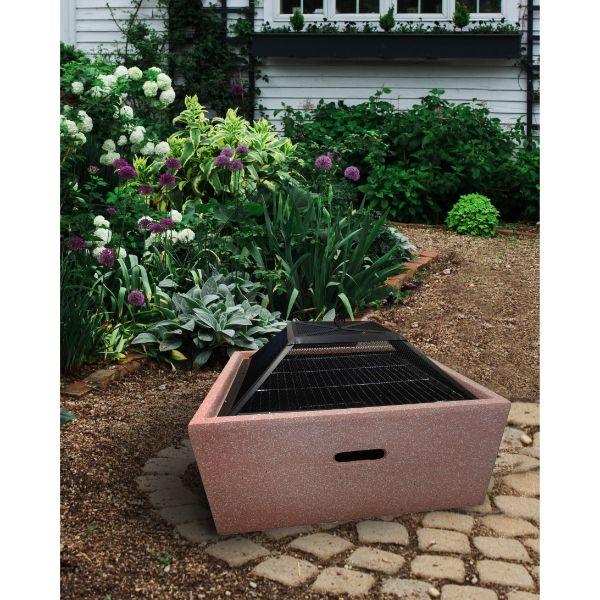 Garden MgO Outdoor Firepit Square 70 X 70 X H41.5cm