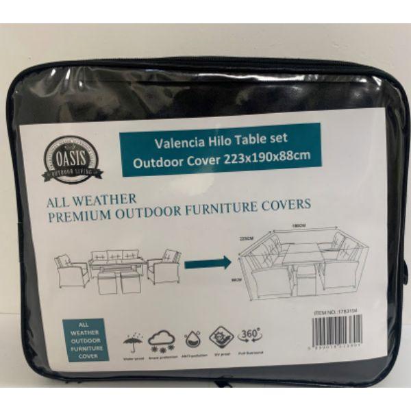 Oasis Valencia HiLo Table Set Outdoor Cover 223Hx190Wx88D cm