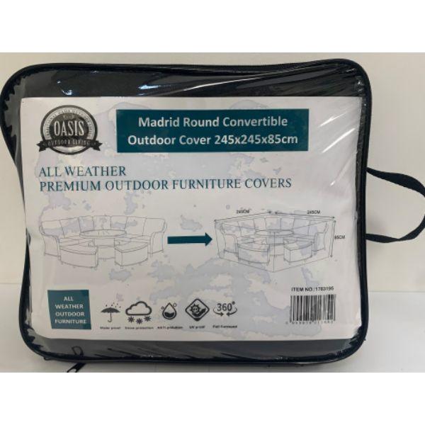 Oasis Madrid Round Convertible Outdoor Cover 245Hx245Wx85H cm