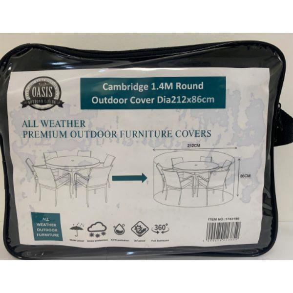 Oasis Cambridge 1.4M Round Outdoor Cover 212Wx86H cm