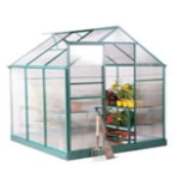 Oasis Aluminium Frame Polycarbonate Garden Green House 190cm(L) x190cm(W)x195cm(H)