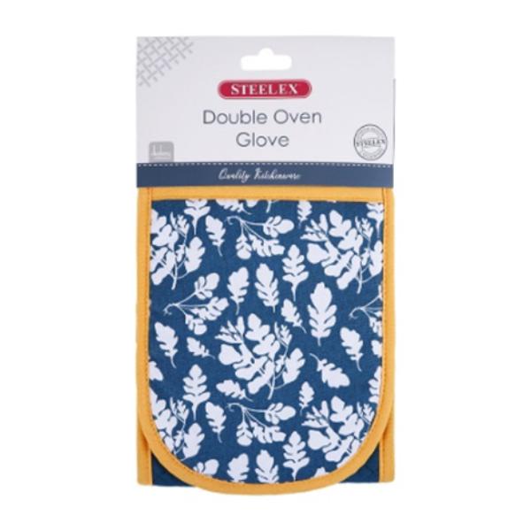 Blue Floral - Double Oven Glove - Steelex