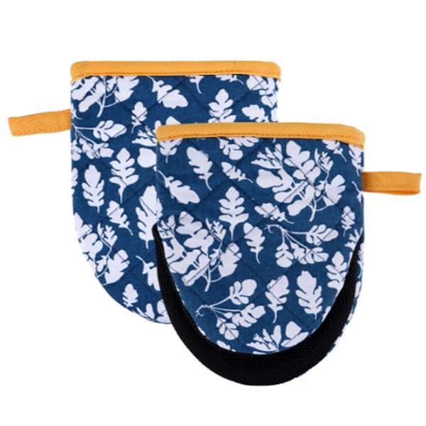 Blue Floral - Oven Mitt Setx2 - Steelex