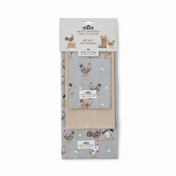 Hen House Lane 3 Pack Tea Towels