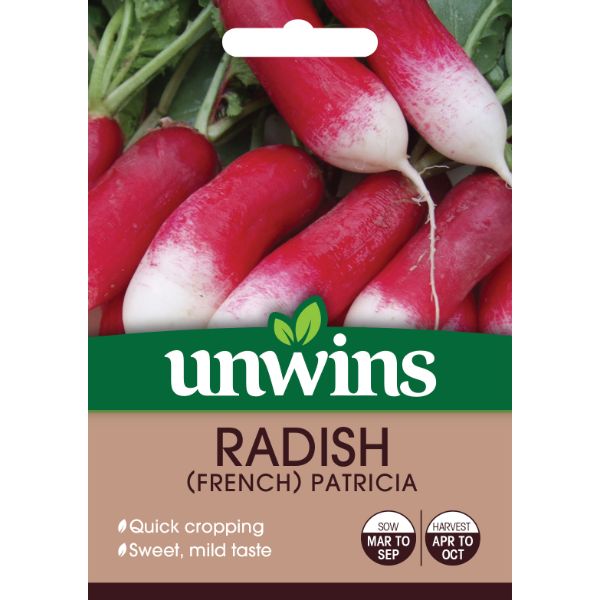 Unwins Seed Packet Radish French Patricia