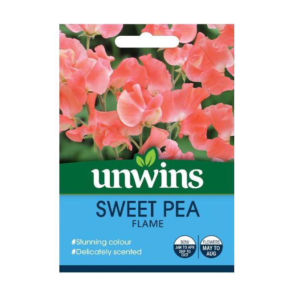 Unwins Seed Packet Sweet Pea Flame