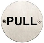 Stainless Steel Pull Symbol Disc