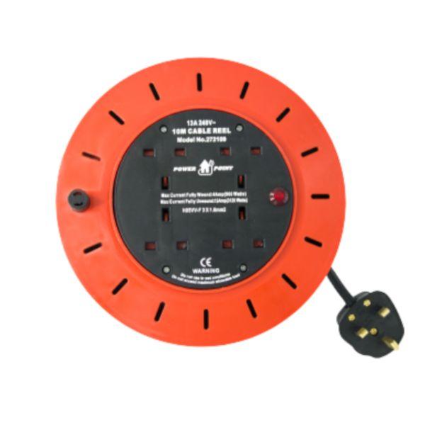 10 Mtr - 13 Amp - 4 Socket Cassette Reel