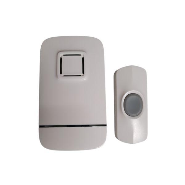 Door Chime White Battery Operated Cable Free