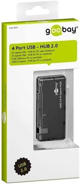 Goobay USB 2.0 Hub 4 Port Black