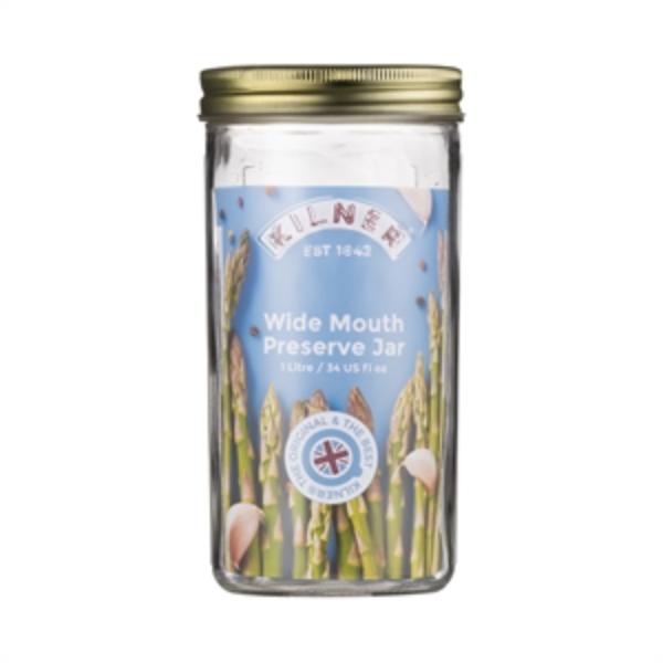 Kilner Wide Mouth Preserve Jar 1L
