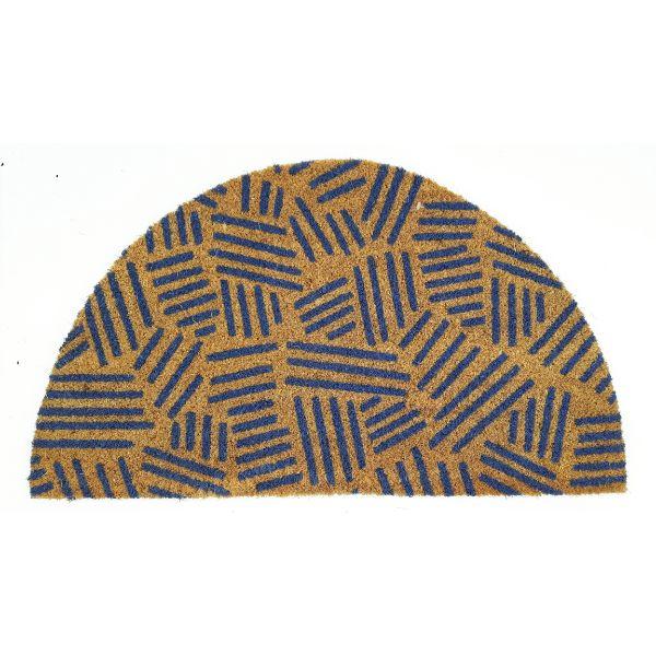 Printed Coir Mat, 40 x 70cm, Halfmoon-Zig Zag