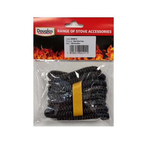 Douglas Black Stove Rope 10mm x 2m