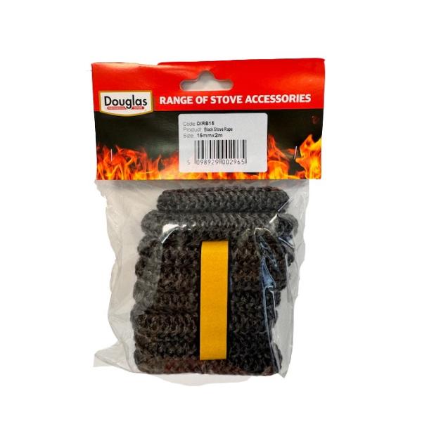 Douglas Black Stove Rope 15mm x 2m