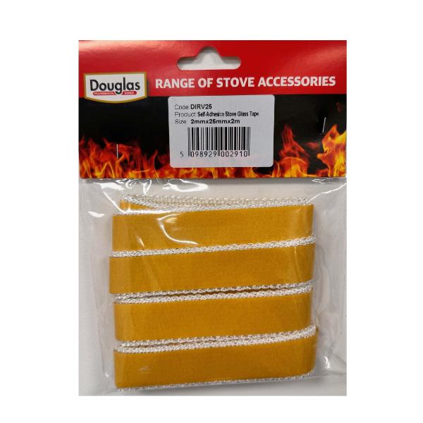 Douglas Self-Adhesive Stove Glass Tape 2mm x 25mm x 2m