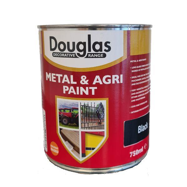 Metal and Agri Paint 750ml, Black