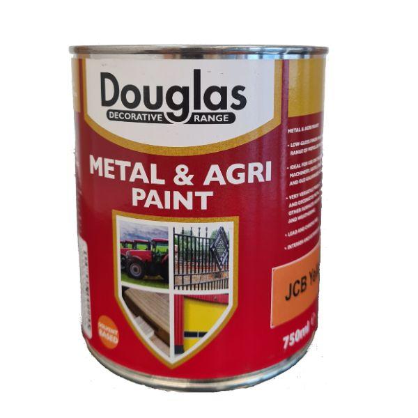 Metal and Agri Paint 750ml, JCB Yellow